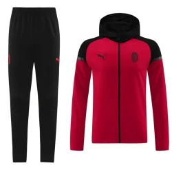 AC Milan Set Giacca da Allenamento 2024-25 Hoodie Rosso