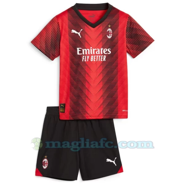 Bambino Maglia Calcio AC Milan 2023-24 Prima (+ Pantaloncini)