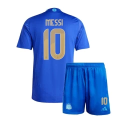 Bambino Maglia Calcio Argentina Lionel Messi #10 Copa America 2024 Trasferta (+ Pantaloncini)