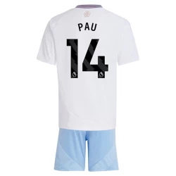 Bambino Maglia Calcio Aston Villa 2024-25 Pau #14 Trasferta (+ Pantaloncini)