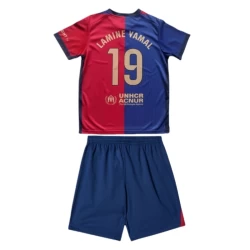 Bambino Maglia Calcio Barcellona Lamine Yamal #19 2024-25 Prima (+ Pantaloncini)