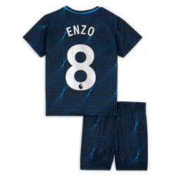 Bambino Maglia Calcio Chelsea FC 2023-24 Enzo Fernández #8 Trasferta (+ Pantaloncini)