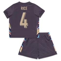 Bambino Maglia Calcio Inghilterra Declan Rice #4 Europei 2024 Trasferta (+ Pantaloncini)