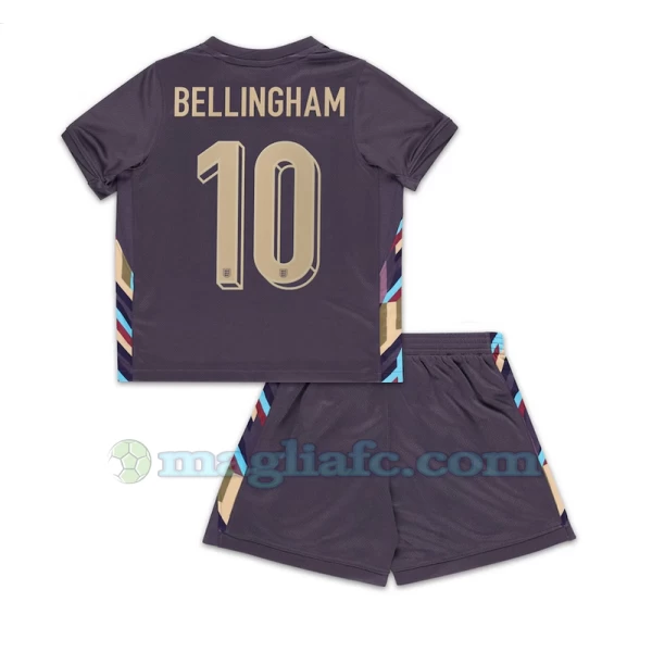 Bambino Maglia Calcio Inghilterra Jude Bellingham #10 Europei 2024 Trasferta (+ Pantaloncini)