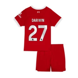 Bambino Maglia Calcio Liverpool FC Darwin #27 2023-24 Prima (+ Pantaloncini)