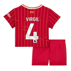 Bambino Maglia Calcio Liverpool FC Virgil van Dijk #4 2024-25 Prima (+ Pantaloncini)