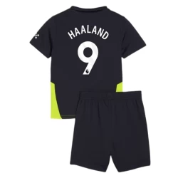 Bambino Maglia Calcio Manchester City 2024-25 Erling Haaland #9 Trasferta (+ Pantaloncini)