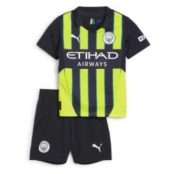 Bambino Maglia Calcio Manchester City 2024-25 Trasferta (+ Pantaloncini)