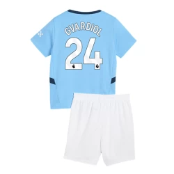 Bambino Maglia Calcio Manchester City Josko Gvardiol #24 2024-25 Prima (+ Pantaloncini)