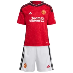 Bambino Maglia Calcio Manchester United 2023-24 Prima (+ Pantaloncini)