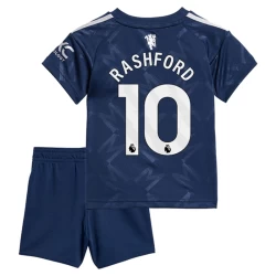 Bambino Maglia Calcio Manchester United 2024-25 Marcus Rashford #10 Trasferta (+ Pantaloncini)