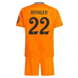 Bambino Maglia Calcio Real Madrid 2024-25 HP Antonio Rudiger #22 Trasferta (+ Pantaloncini)