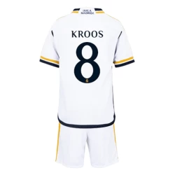 Bambino Maglia Calcio Real Madrid Toni Kroos #8 2023-24 Prima (+ Pantaloncini)