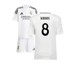 Bambino Maglia Calcio Real Madrid Toni Kroos #8 2024-25 Prima (+ Pantaloncini)