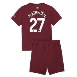 Bambino Maglie Calcio Manchester City Matheus N. #27 2024-25 Terza (+ Pantaloncini)