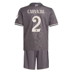 Bambino Maglie Calcio Real Madrid Carvajal #2 2024-25 HP Terza (+ Pantaloncini)