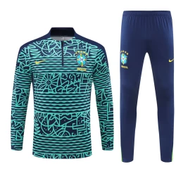 Brasile Set Felpe da Allenamento 2024-25 Blu Camo