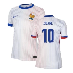 Donna Maglia Calcio Francia Zinédine Zidane #10 Europei 2024 Trasferta