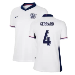 Donna Maglia Calcio Inghilterra Steven Gerrard #4 Europei 2024 Prima