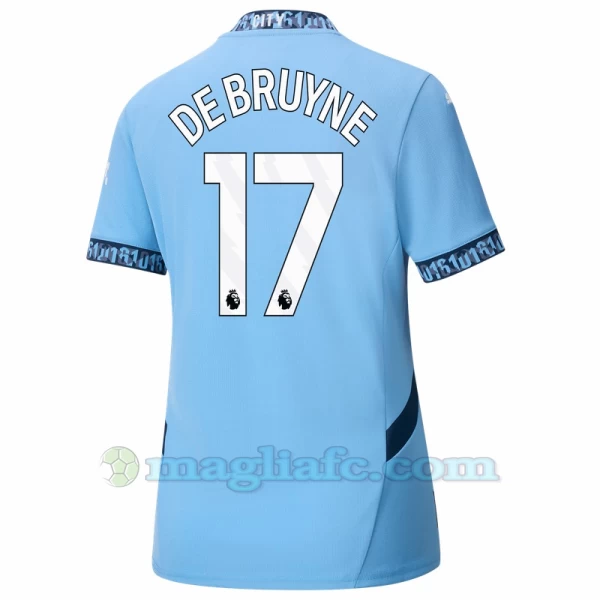 Donna Maglia Calcio Manchester City Kevin De Bruyne #17 2024-25 Prima