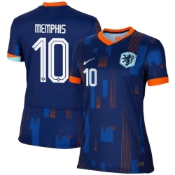 Donna Maglia Calcio Olanda Memphis Depay #10 Europei 2024 Trasferta