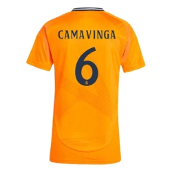 Donna Maglia Calcio Real Madrid 2024-25 Eduardo Camavinga #6 Trasferta