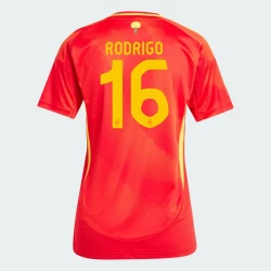 Donna Maglia Calcio Spagna Rodrigo #16 Europei 2024 Prima