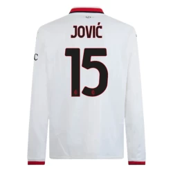 Maglia Calcio AC Milan 2024-25 Jovic #15 Trasferta Uomo Manica Lunga