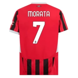 Maglia Calcio AC Milan Alvaro Morata #7 2024-25 Prima Uomo