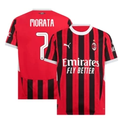 Maglia Calcio AC Milan Alvaro Morata #7 2024-25 UCL Prima Uomo