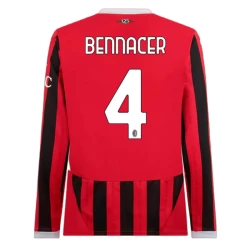 Maglia Calcio AC Milan Bennacer #4 2024-25 Prima Uomo Manica Lunga