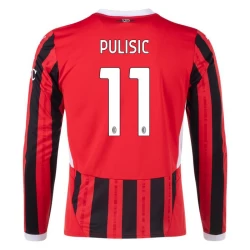 Maglia Calcio AC Milan Christian Pulisic #11 2024-25 Prima Uomo Manica Lunga