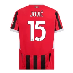 Maglia Calcio AC Milan Jovic #15 2024-25 Prima Uomo