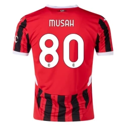 Maglia Calcio AC Milan Musah #80 2024-25 Prima Uomo