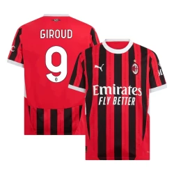 Maglia Calcio AC Milan Olivier Giroud #9 2024-25 Prima Uomo
