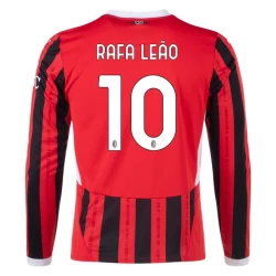 Maglia Calcio AC Milan Rafa Leao #10 2024-25 Prima Uomo Manica Lunga