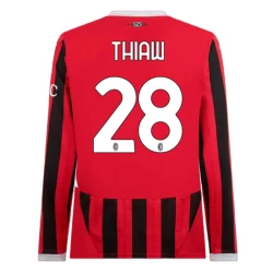 Maglia Calcio AC Milan Thiaw #28 2024-25 Prima Uomo Manica Lunga