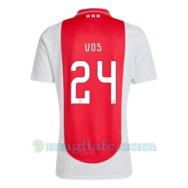 Maglia Calcio AFC Ajax Amsterdam Vos #24 2024-25 Prima Uomo