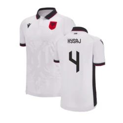 Maglia Calcio Albania Hysaj #4 Europei 2024 Trasferta Uomo