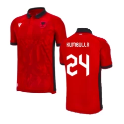 Maglia Calcio Albania Kumbulla #24 Europei 2024 Prima Uomo