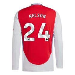 Maglia Calcio Arsenal FC Nelson #24 2024-25 Prima Uomo Manica Lunga