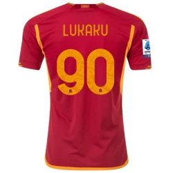 Maglia Calcio AS Roma El Lukaku #90 2023-24 Prima Uomo