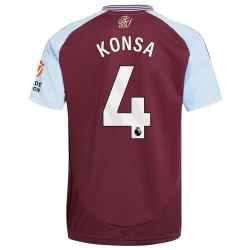 Maglia Calcio Aston Villa Konsa #4 2024-25 Prima Uomo