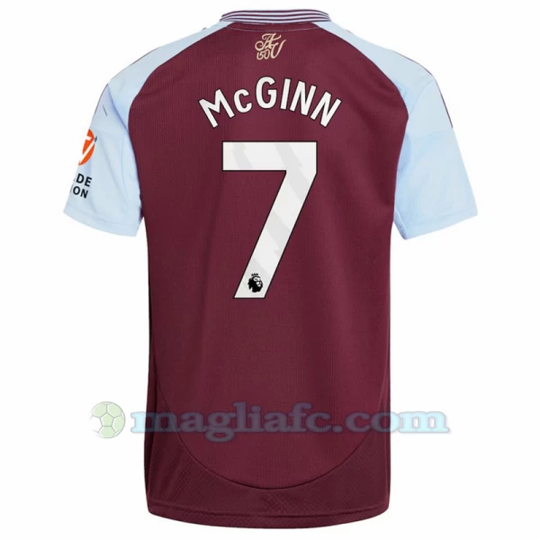 Maglia Calcio Aston Villa McGinn #7 2024-25 Prima Uomo