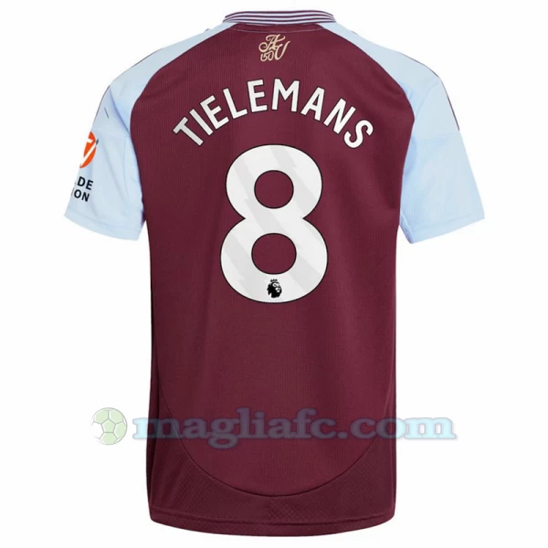 Maglia Calcio Aston Villa Tielemans #8 2024-25 Prima Uomo