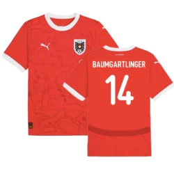 Maglia Calcio Austria Baumgartlinger #14 Europei 2024 Prima Uomo