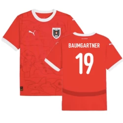 Maglia Calcio Austria Baumgartner #19 Europei 2024 Prima Uomo