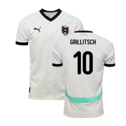 Maglia Calcio Austria Grillitsch #10 Europei 2024 Trasferta Uomo