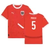 Maglia Calcio Austria Posch #5 Europei 2024 Prima Uomo