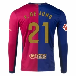 Maglia Calcio Barcellona Frenkie de Jong #21 2024-25 Prima Uomo Manica Lunga